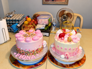 Fiona and Kendra birthday cakes